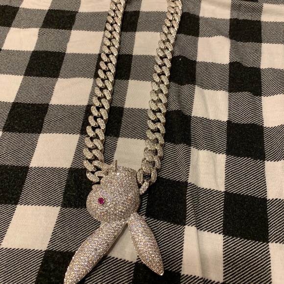 Iced Playboy Bunny Miami Cuban Chain 